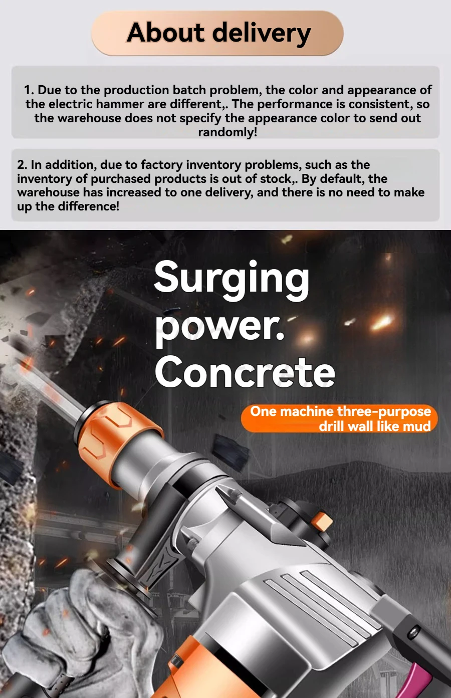 High-power Concrete, Multifunctional Industrial Impact Drill Electric Drill Elec