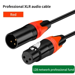 Professional Grade XLR Extension Cable for Audio Recording and Live Sound (Red)