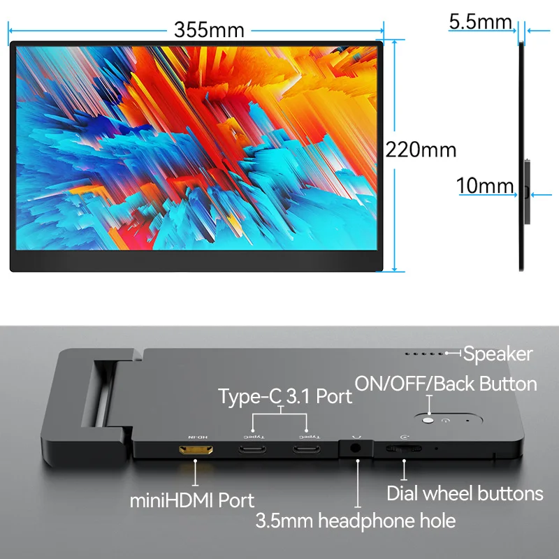 ޴  ĵ  Ŀ ִ USB-C ̹ , Ʈ PC ޴ Xbox PS5  ܺ , 15.6 ġ IPS 1080P