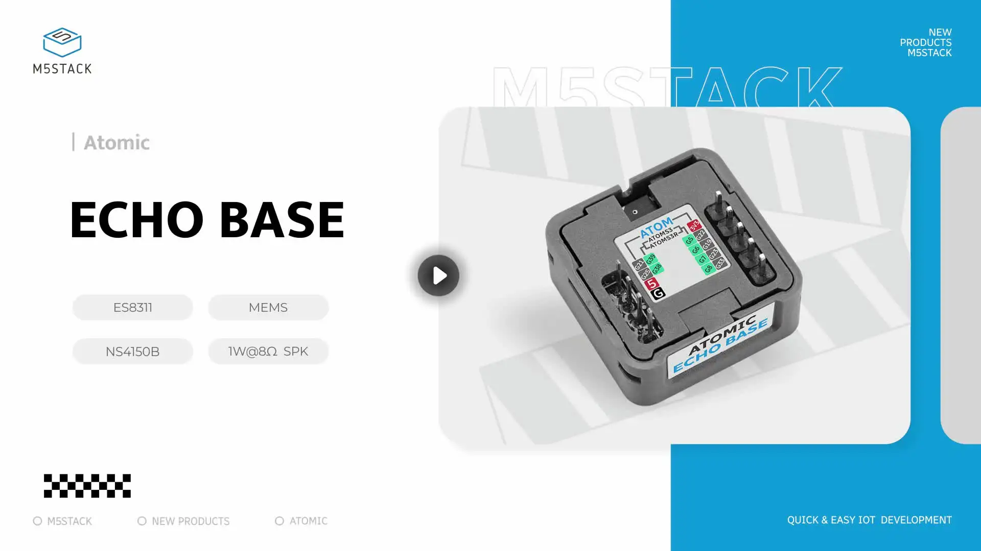 Module M5Stack Atomic Echo : Base De Reconnaissance Vocale Pour M5 Atom - Neuf, 2 Ans Garantie