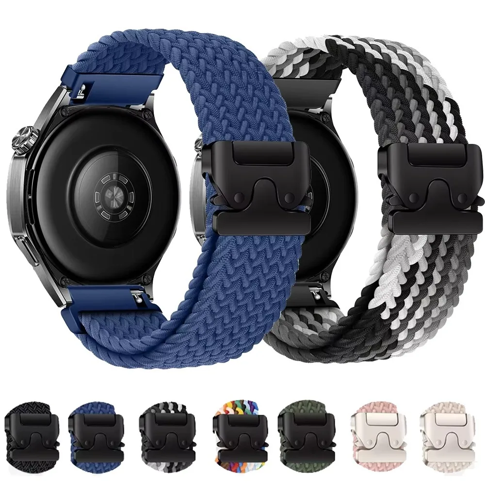 Braided Nylon Loop Wristband, Replaceable 20mm 22mm Strap