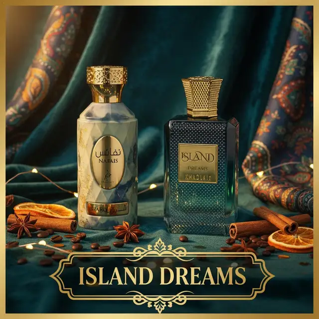 Parfum de parfum d'agrumes de rêve d'île, 100ML, saveur d'épice fraîche orientale, parfum longue durée pour hommes, parfum de dubaï et d'arabie 1
