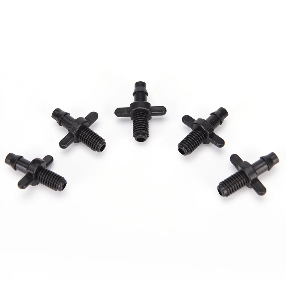 50Pcs Irrigation PVC Adapter 4/7mm Hose Automatic Irrigation Drip Line Adapter Male Pipe Thread x Barb For PE Pipe Emitter Tube hose connector plants irrigation kits drip irrigation irrigation fittings