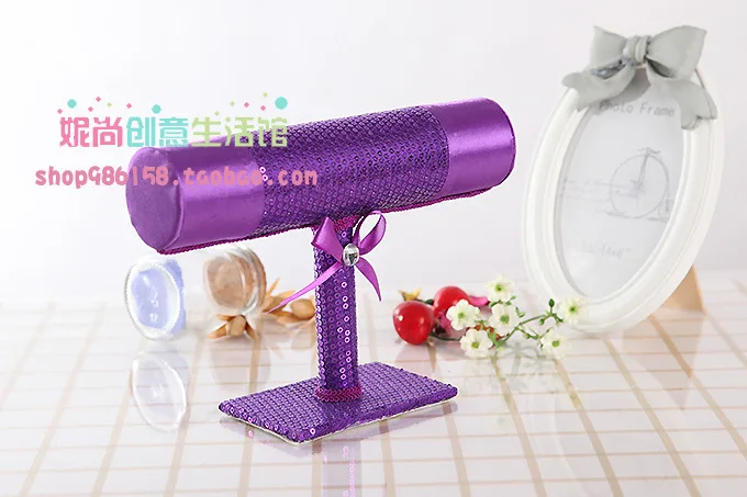 

[ni is jewelry rack monopoly] European new sequins bangle bracelet ZM4 purple mei royal purple