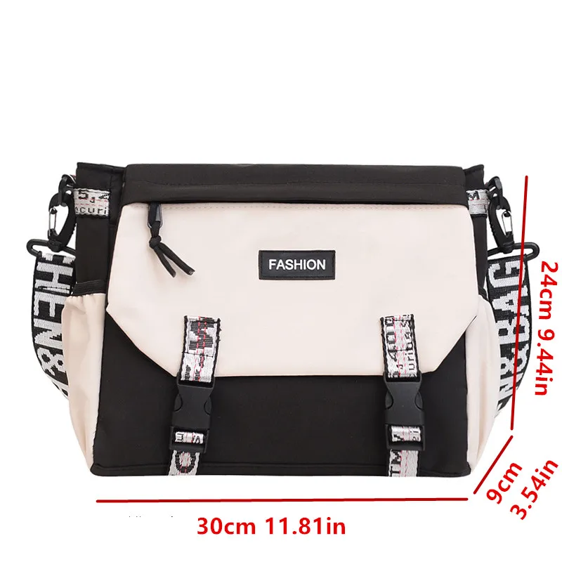 Casual Single Men's Shoulder Bag, Large Capacity Women Messenger Bag, Top Cover Type Crossbody School Bags for Student Daily Use