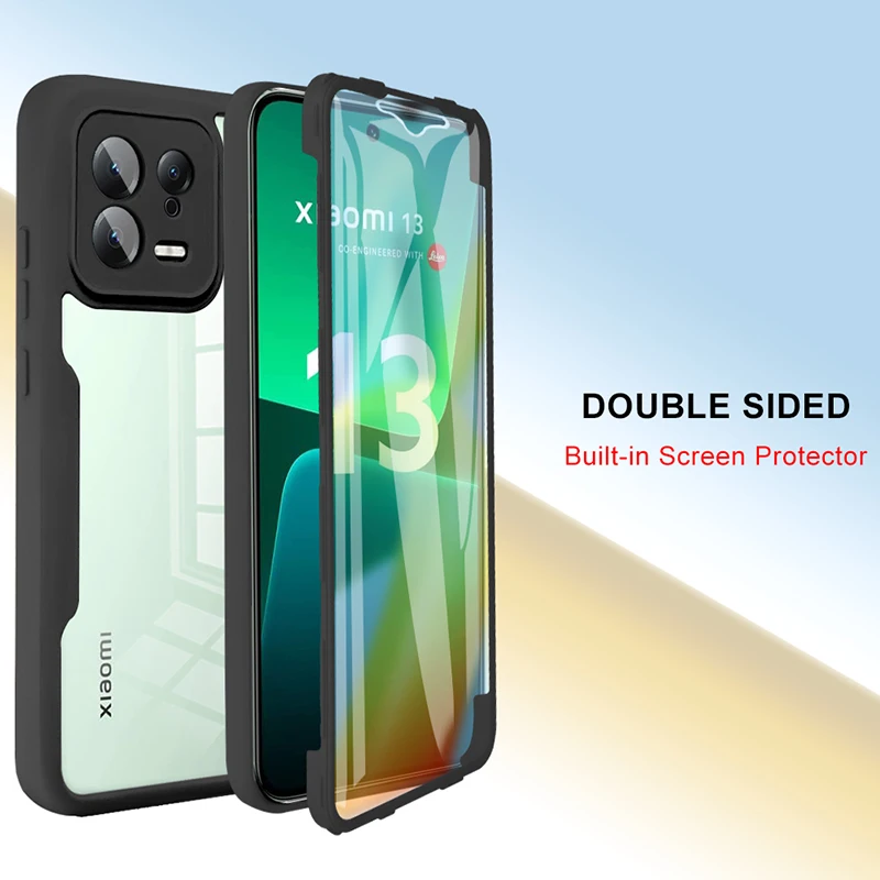 360° Full Body Protective Phone Case with Built-In Screen Cover