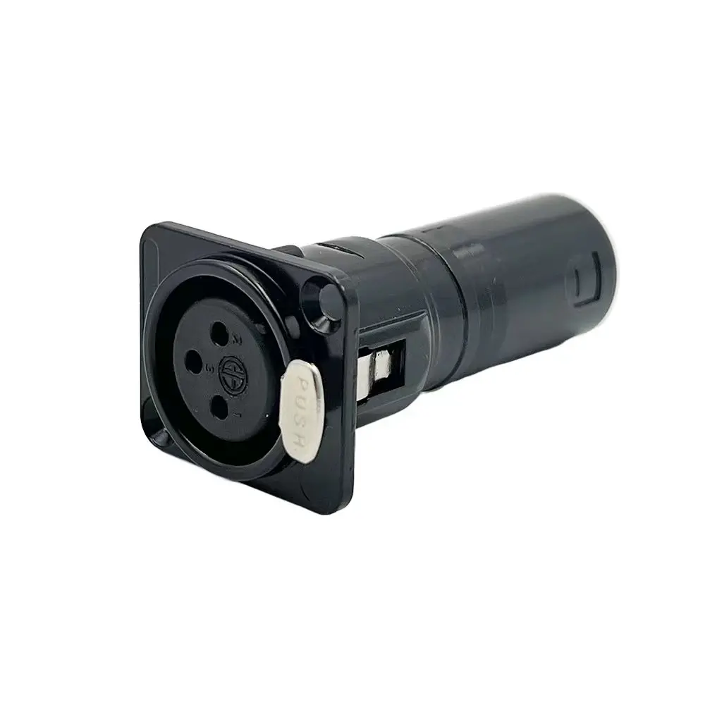 Xlr Macho para Xlr Fêmea para Xlr Fêmea Passar Através da Montagem do Painel Preto e Banhado a Ouro Pcs Lot - Image 4