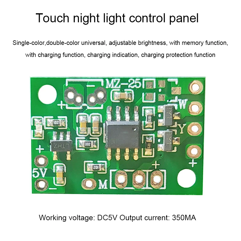 5V Charging Touch Light Circuit Board LED Lamp Circuit Board Portable Lighting Drive Plate Accessories 60pcs uv glue curing lamp usb charging ultraviolet green oil heating adjustable light for iphone mobile phone circuit board repa