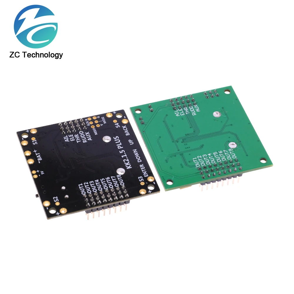 Carte de vol KK2.1.5 avec écran LCD rétroéclairé et boutons de navigation pour drone RC
