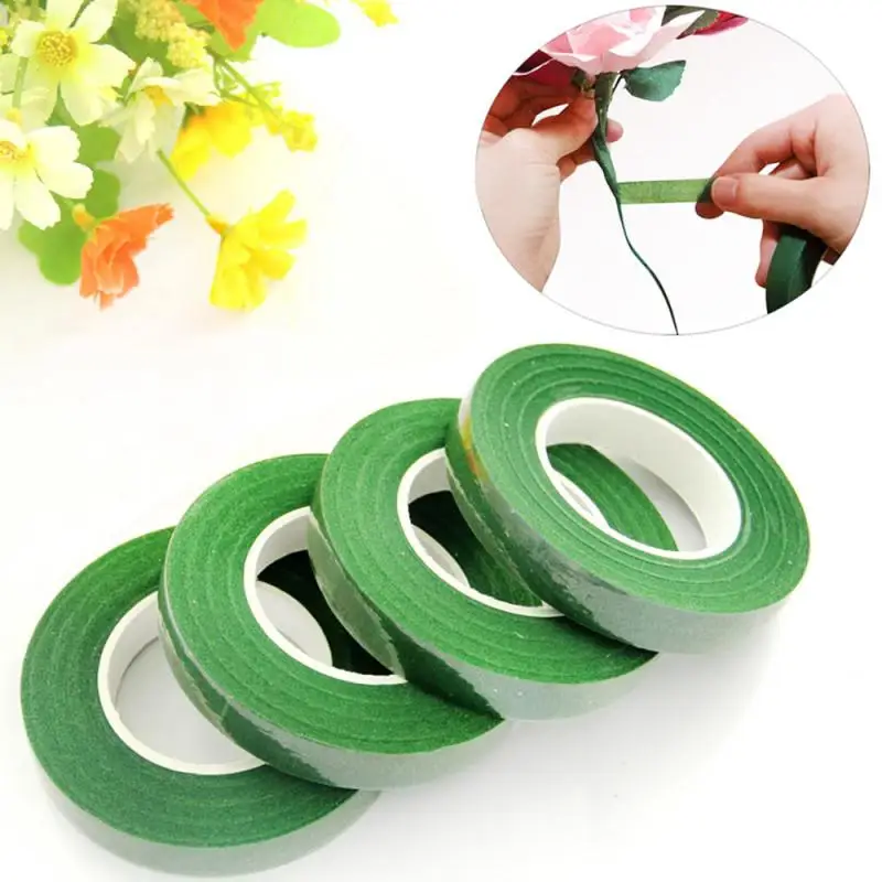 Green Flower Stamen Stem Tape Wire DIY Floral Rose Wrap Buttonhole