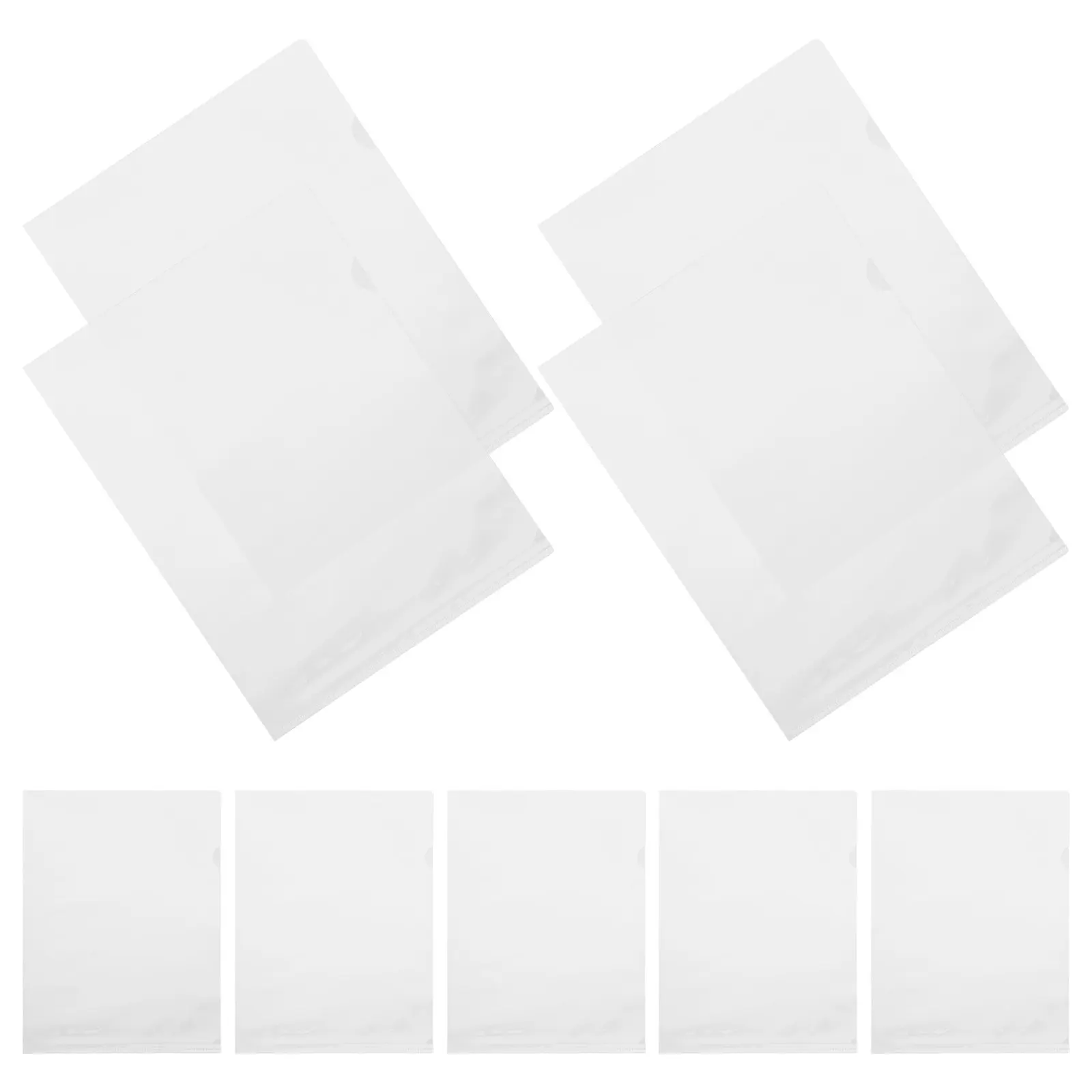 20Pcs 투명 문서 폴더 PP 소재 헤비 듀티 A4 페이지 프로텍터 사무실 학교 홈 조직용 투명 시트