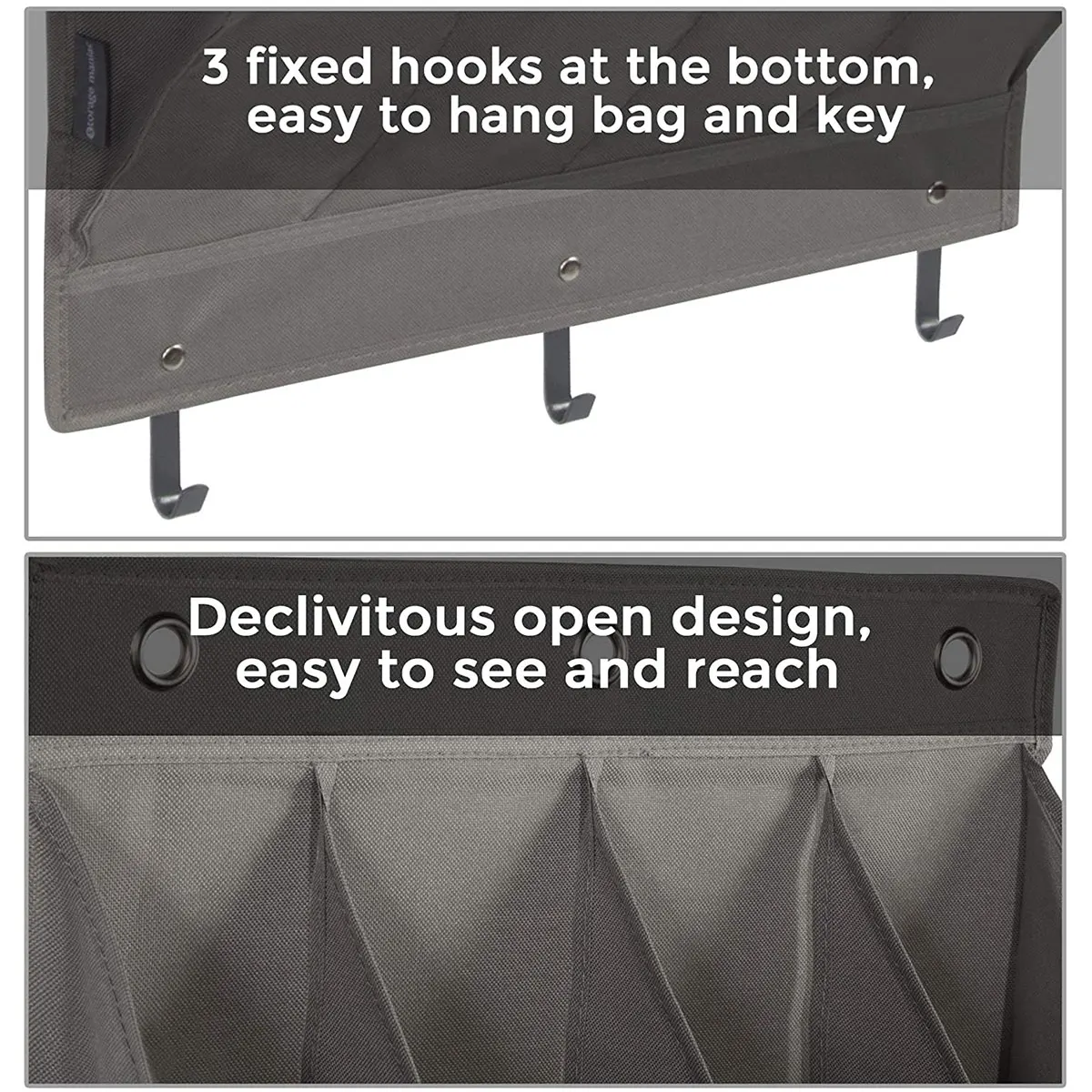 Large Pockets Shoes Organizer Rack Hanging Organizers Space Saver Hanging Over The Door Behind Closet Storage Hanger Bags 12