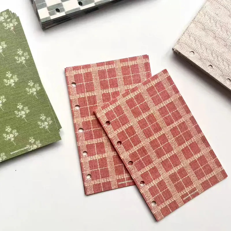 10Sheets M5 Loose-Leaf Notebook Seperator Loose-leaf Handbook Accessories 5-Hole Spacer Index Page Classification Paper