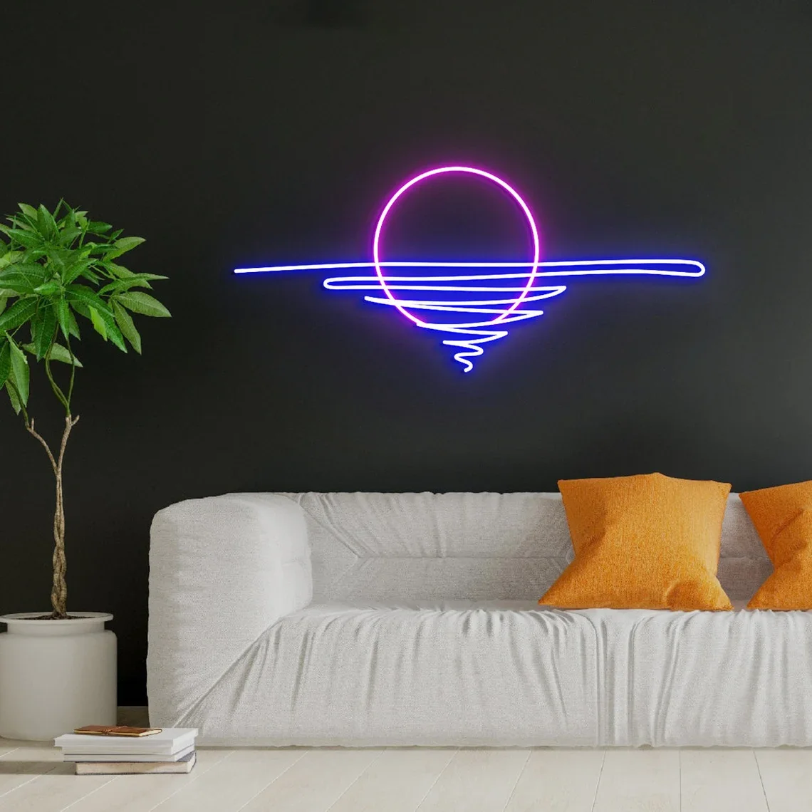 

Sunrise Neom Sign Custom Sunrise Wave Art Wall Hanging Bedroom Game Room Bar Pub Shop Night Light Kids Baby Night Lamp