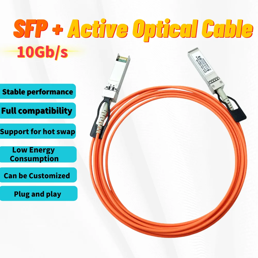 

SFP+ 10G AOC Active Optical Fiber Cable Stacking Line Direct Link High Speed Transmission random color for Cisco huawe etc