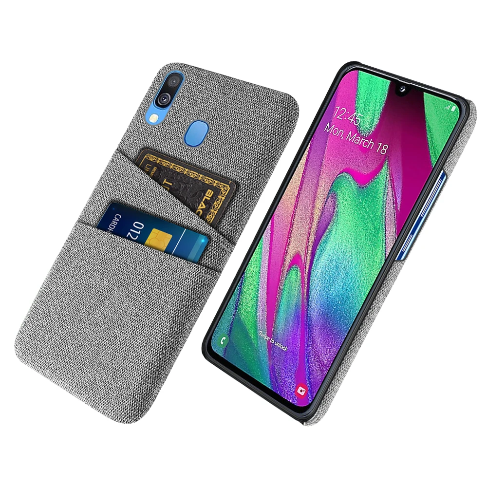 A40 For Samsung A40 Case Luxury Fabric Dual Card Phone Cover For Samsung  Galaxy A40 A 40 A405 SM-A405F A405F 5.9'' Coque Funda - AliExpress