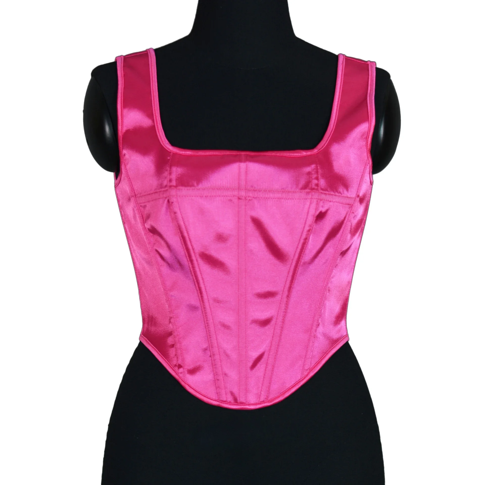 

Newest Design Rode Red Color Fashionable Fishbone Waistband Camisole Vest Style Women's Corset French Style Corset Mujer