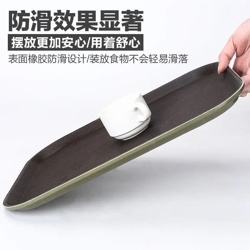 Non-slip Tempered Tray Restaurant Plate End Dish Bar KTV Plastic Tray Fruit Tray Daily Wholesale 5
