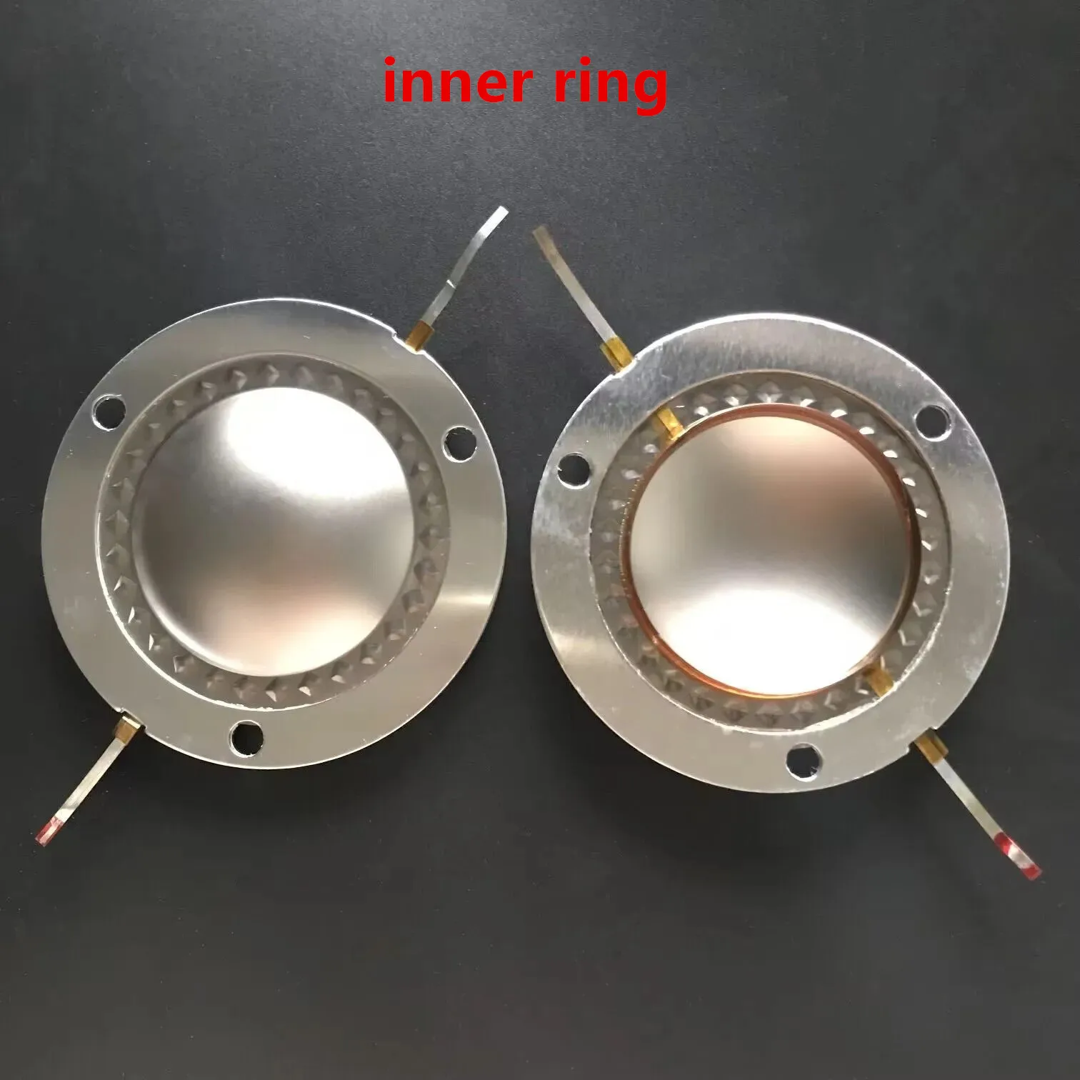 2pcs 티타늄 필름 44.4MM 보이스 코일 혼 트위터 다이어프램 코어 8OHM 스피커 수리 액세서리 드라이버 DIY 라운드 와이어 2PCS