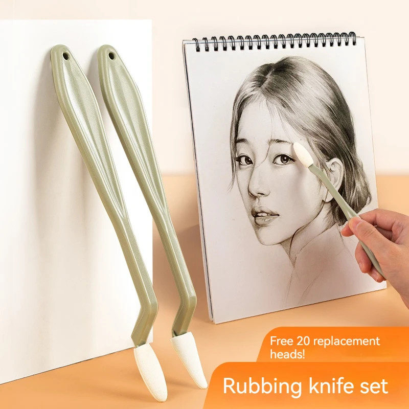 Sketch Eraser Art Sketch Wipe Knife Washable Brush Sponge Highlight Artist Correction Detail Eraser Pen Sketch Clean Tools 20Pcs set