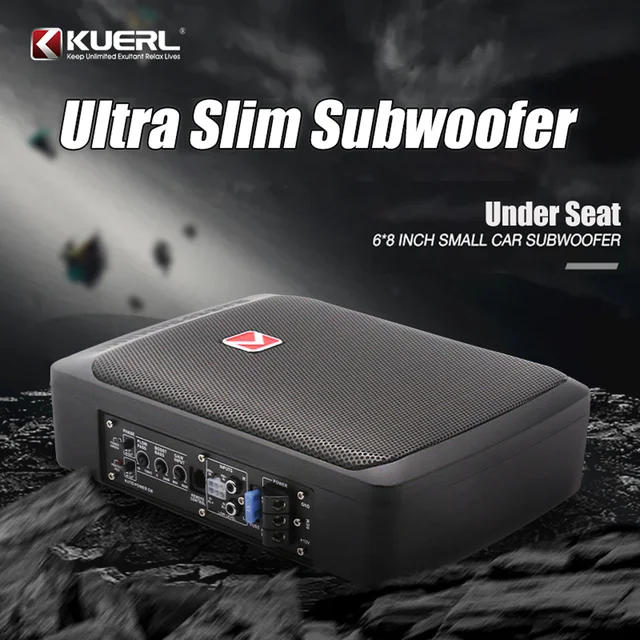 6*8 Inch Ultra-Thin Car Subwoofer RMS 200W Active High Power Pure Bass Car Speakers Installed Under The Seat Mini Upgraded Model