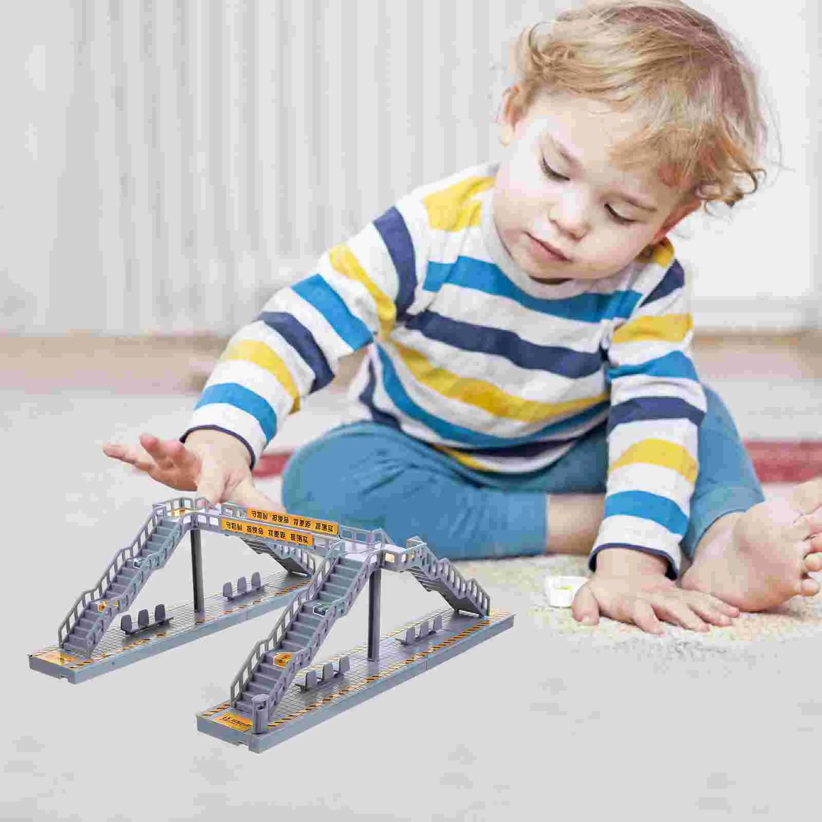Pedestrian Bridge Home Decor Toy Footbridge Model House Building Plastic Sand Table Ornament Material Overhead