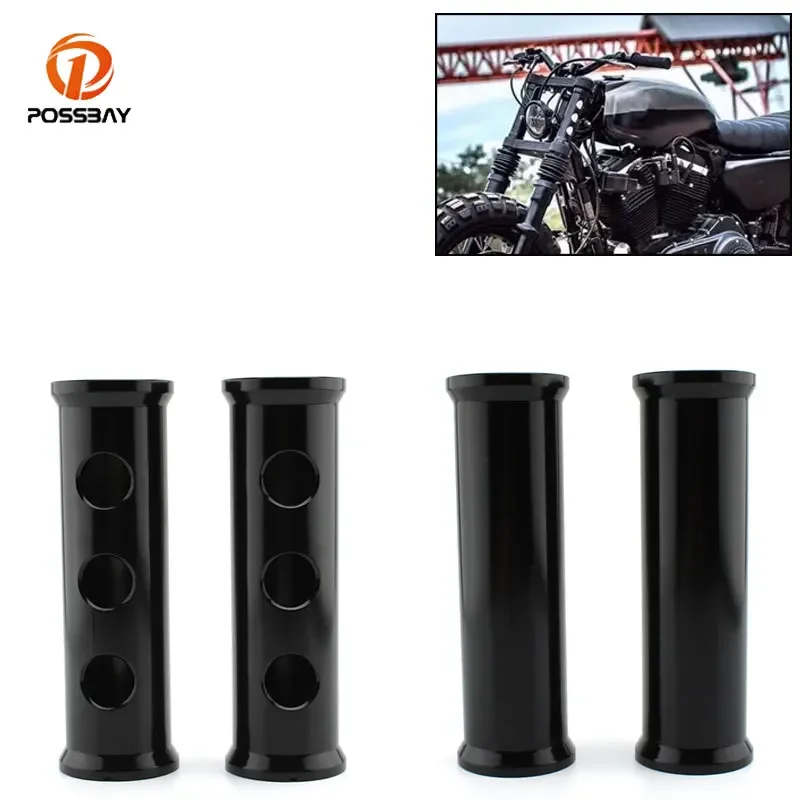 

2pcs Motorcycle 39mm Upper Fork Boots Slider Shock Absorber Cover For Harley Sportster XL 1200 883 2000-2015 Super Low Roadster