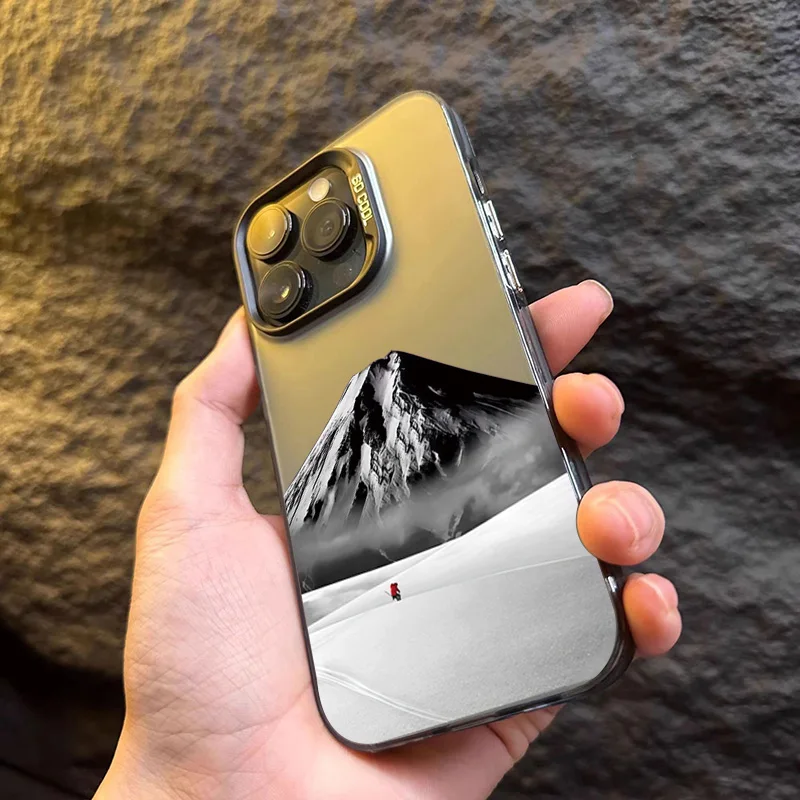 Black Mountain Shockproof Bumper Phone Case - Full Protection Cover