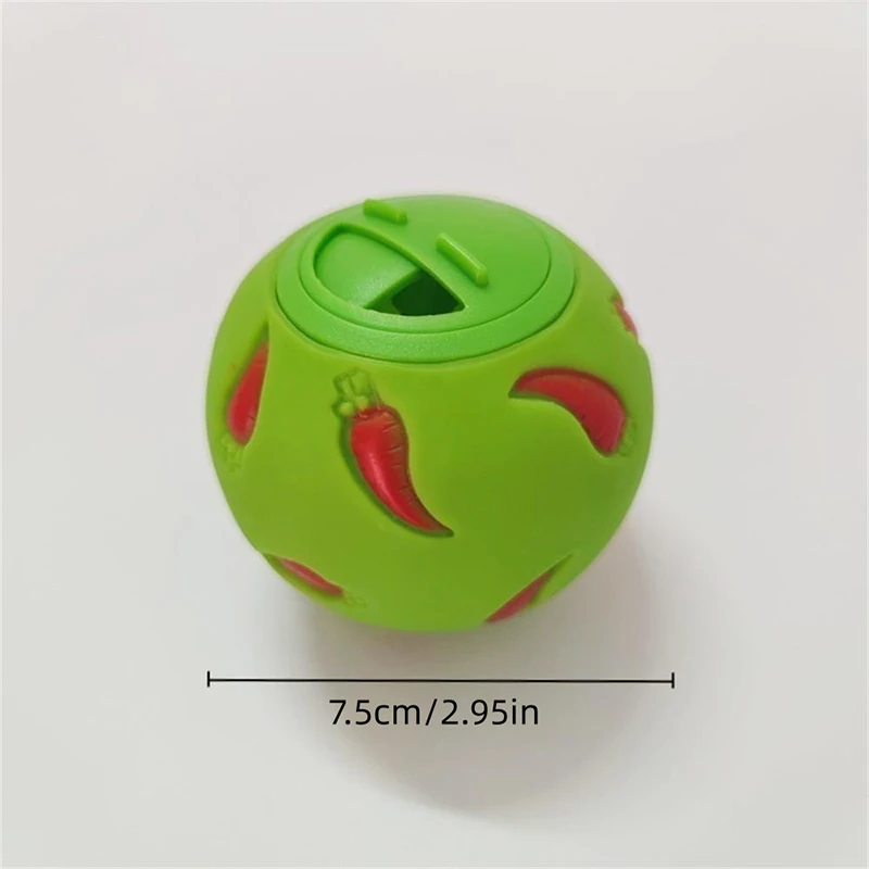 Rabbit Treat Ball Pet Slow Feeder Interactive Bunny Toy Snack Toy Ball Bite Resistant Feeding Toys Kitty Guinea Pig Cat Supplies
