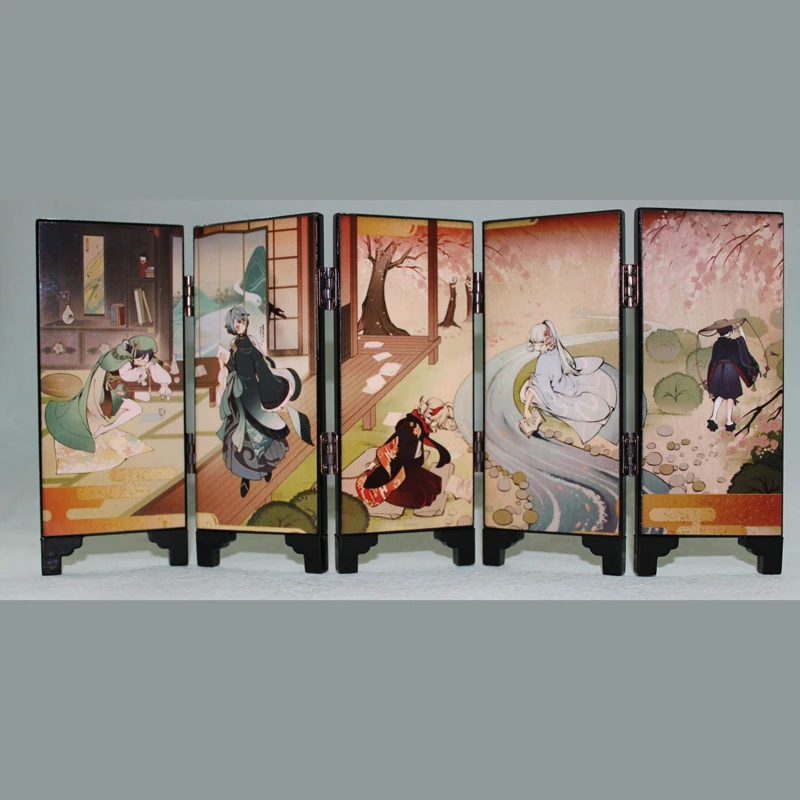 Genshin Impact Five Kasen Folding Screen Divider Partition Screen Art