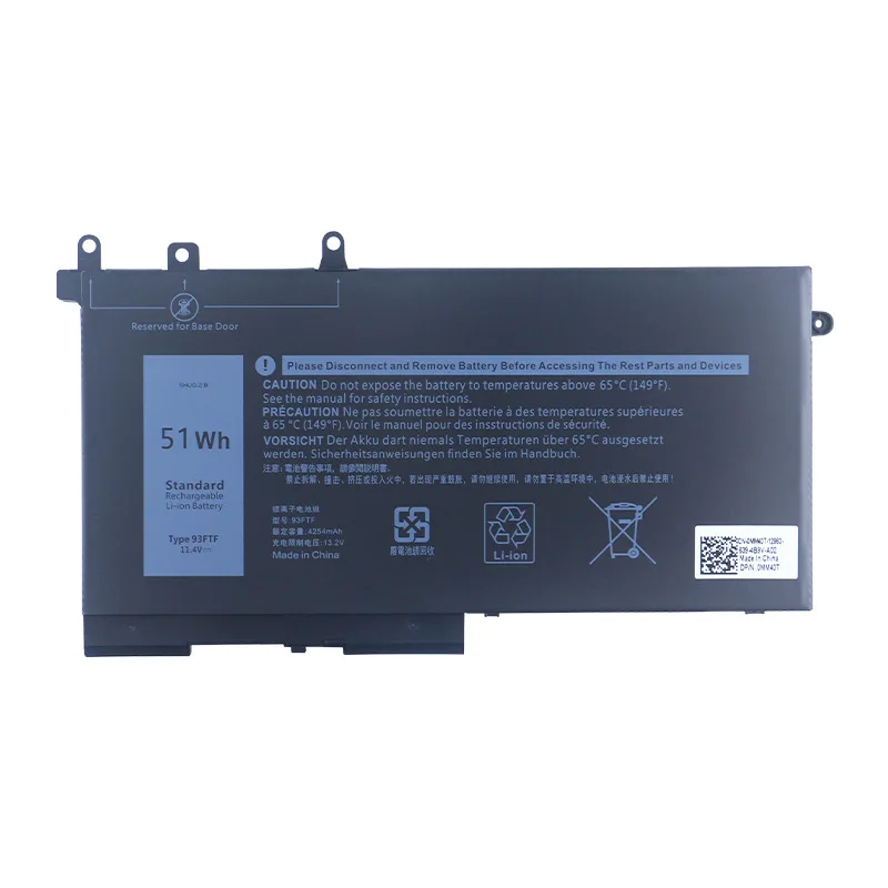 

3DDDG 93FTF 11.4V 51Wh Laptop Battery for Dell Latitude E5580 E5480 E5488 E5280 E5290 E5490 E5495 Precision M3520 M3530 Series