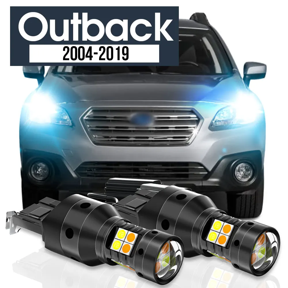 

2x LED Dual Mode Turn Signal+Daytime Running Light Blub DRL Canbus Accessories For Subaru Outback 2004-2019 2009 2010 2012 2013