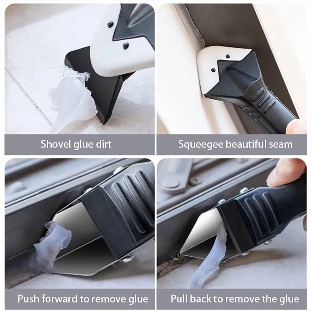 5PCS 3 In1 Glass Glue Angle Scraper Caulking Silicone Tool Shovel Binder  Rubber Shovel Gereedschap Remover Angle Seam Spatula