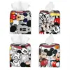 Custom Comics Mickey Mouse Tissue Box Cover for Bathroom Toilet Cartoon Square PU Leather Facial Tissue Box Holder 2
