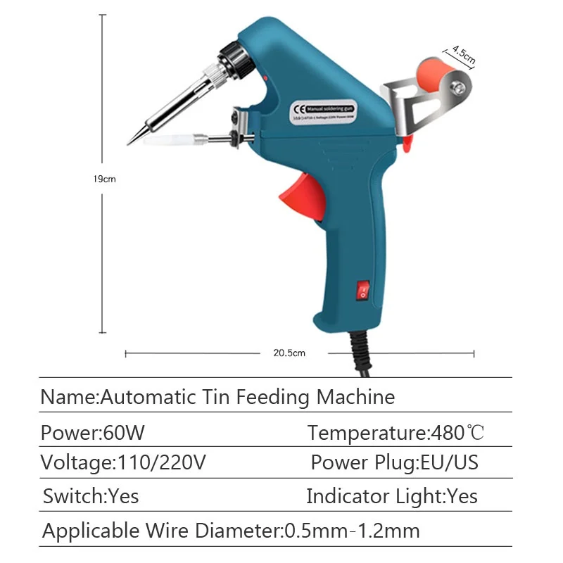 60W/80W Kit torcia per saldatura elettronica calore interno che aiuta a mano saldatore Set automatico strumenti di riparazione della macchina per l'alimentazione dello stagno