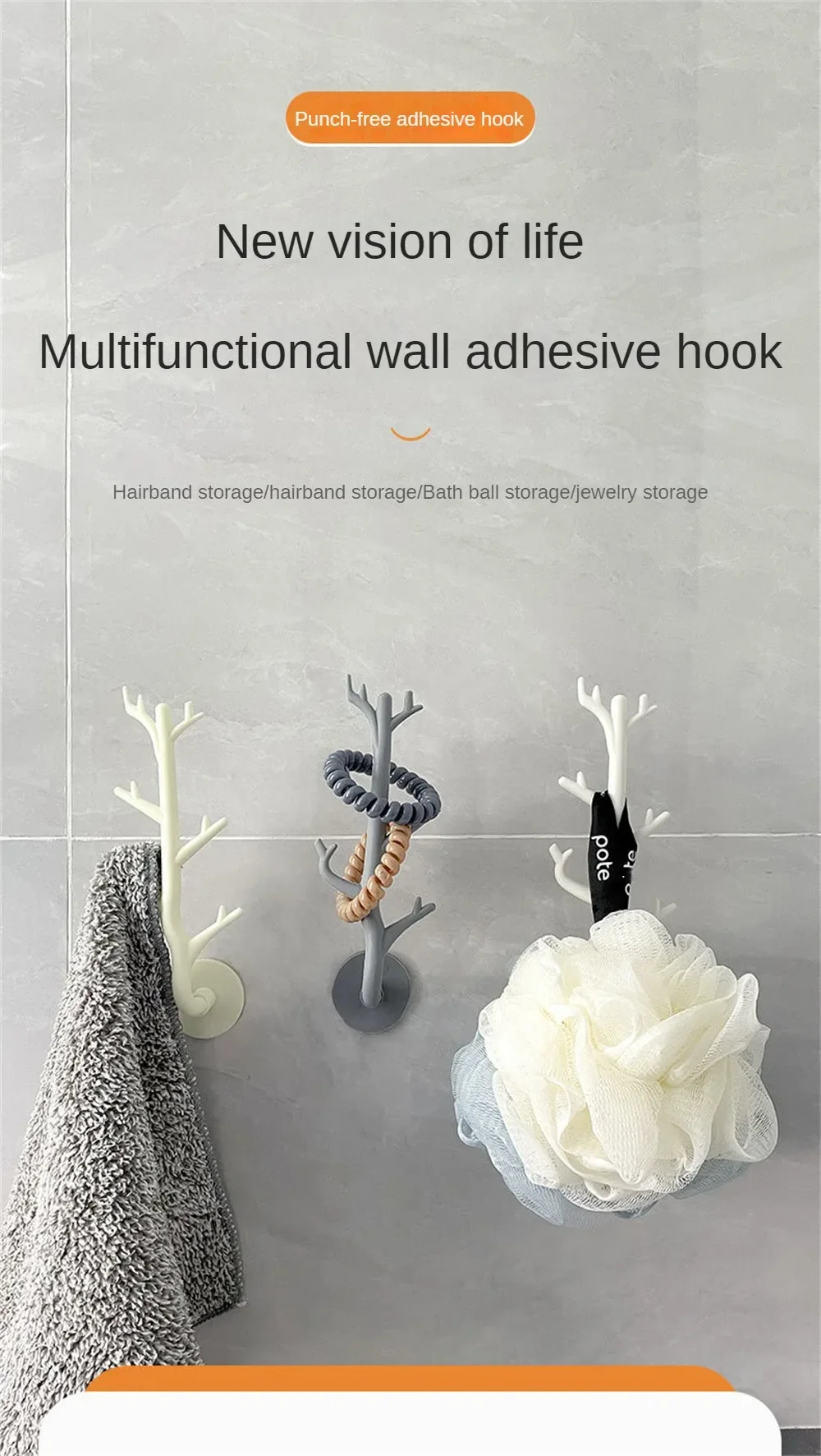 Description Picture 3 of itemMultifunctional Creative Tree Branch Hook Wall Decor Key Holder Sticky Hooks Coat Rack Hanger Hooks Home Decor Storage Organizer
