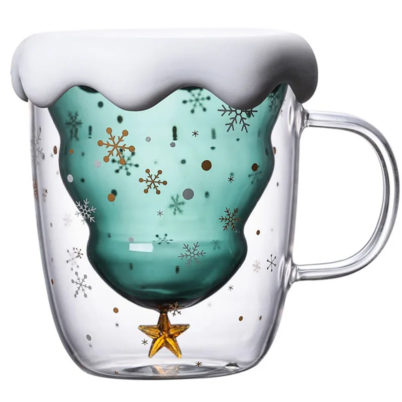 

Double Walled Glass Hot Coffee Cup Dessert Cups Glass Luxury Whiskey Glasses with Handle Beer Glasses Smoothie Cup Houseware