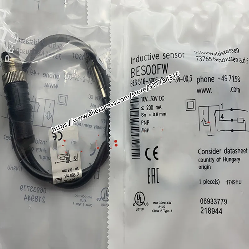 

2Pcs New High Quality Balluff Proximity Switch BES00FW BES 516-3005-E4-C-S4-00,3