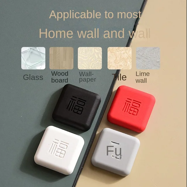 Fuzi Ajtó Fogantyú Szilikon Ütésgátló Készülék, Háztartási Hűtőszekrény Ütközésgátló Védőpad - Image 5