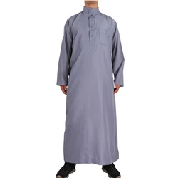 Plus Men Muslim Clothing Arab Saudi Long Sleeve Jubba Thobe Robe Traditional Clothing