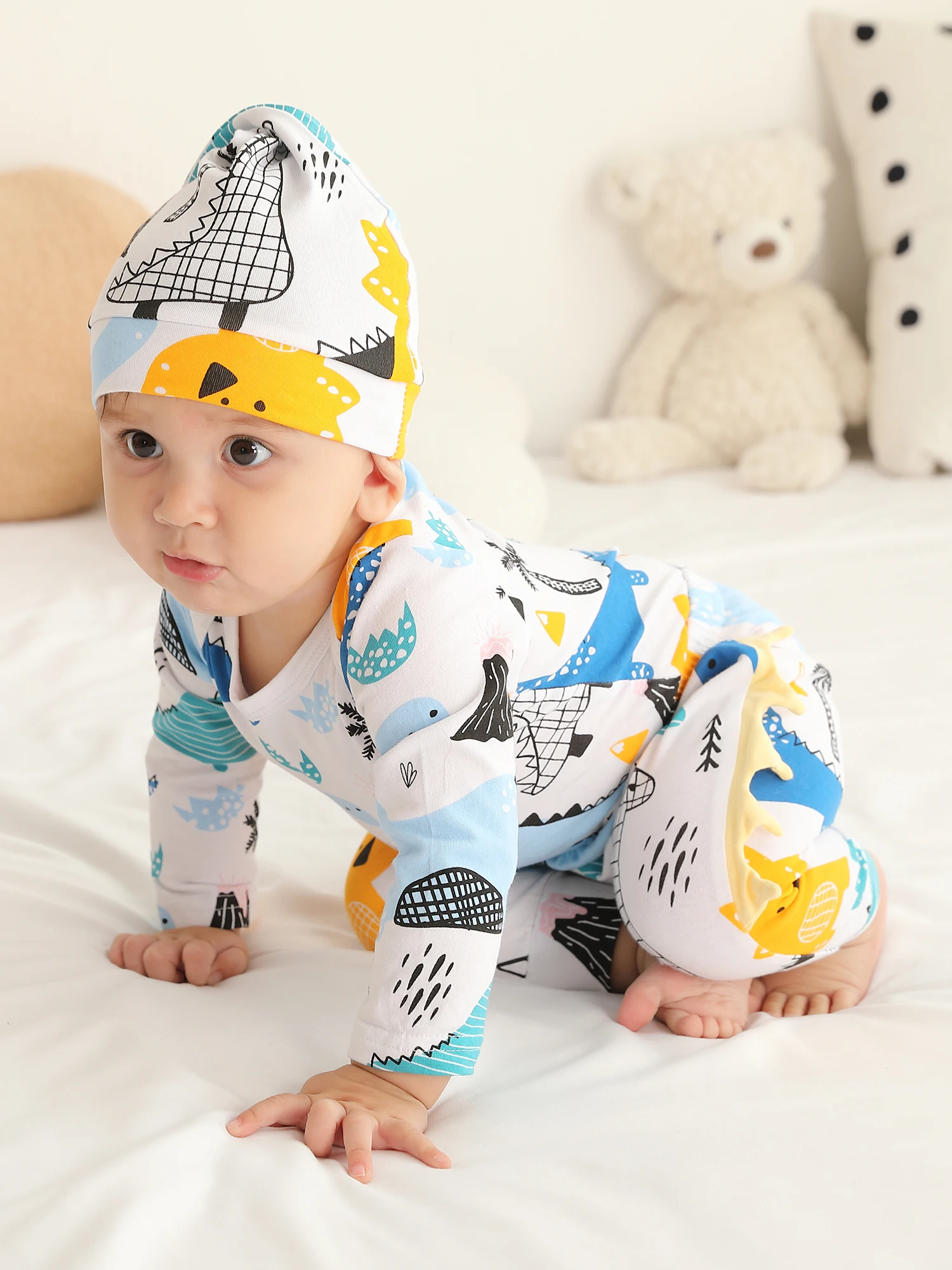 Baby Boy Cotton Bodysuit & Pants Set 2