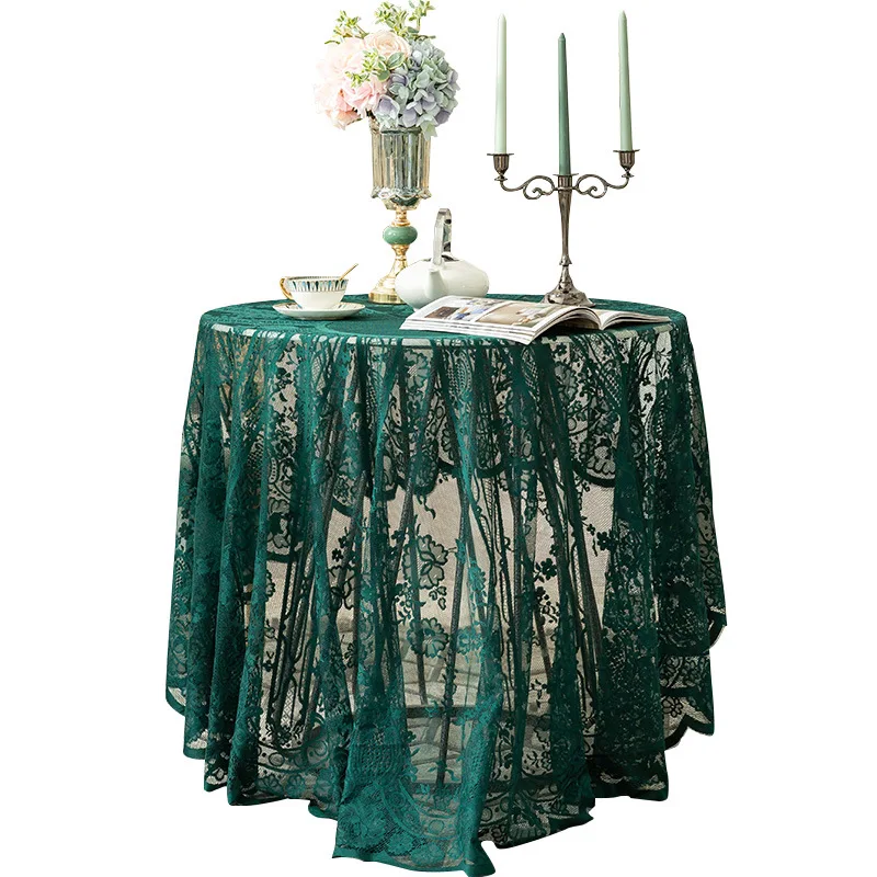 

American ins style wedding Party retro decro lace hollow circular tablecloth