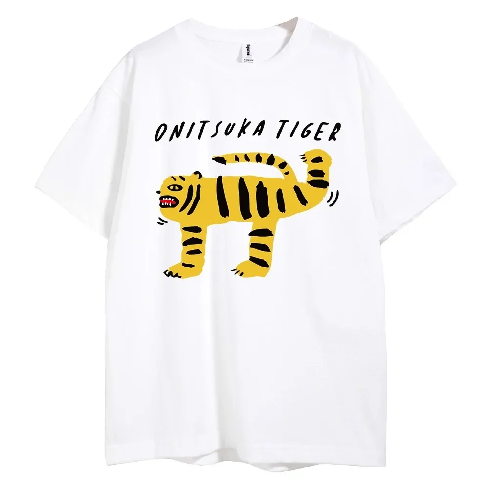 Unisex Onitsuka Tiger Cartoon Men's T-shirt Printed Women's