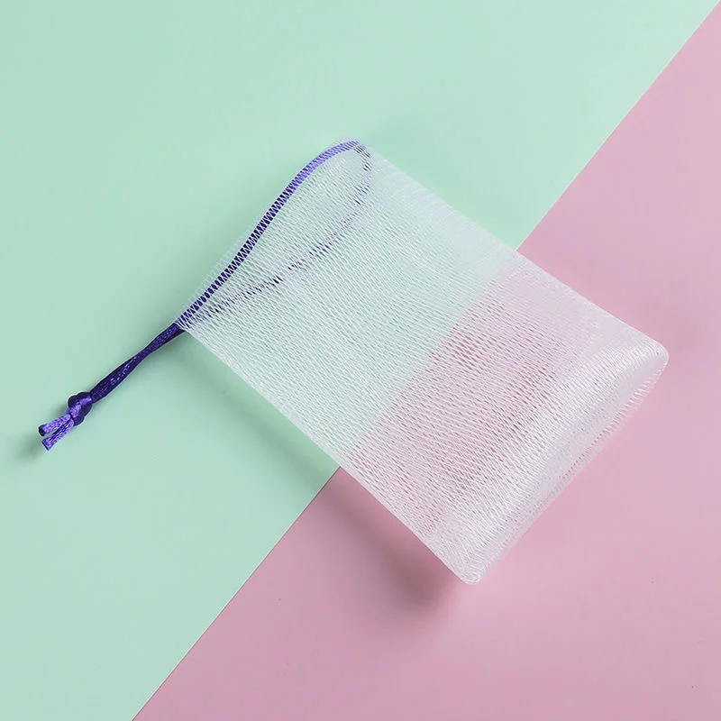 

100 Pcs Hangable Soap Foam Mesh Bag Storage Bag For Household Daily Necessities DIY Face Wash Bath Cleaning Foam Mesh Wholesales