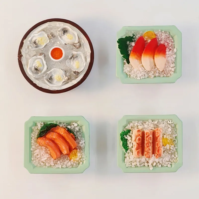 

Japan Souvenirs Sashimi Fridge Magnets Salmon Clam Octopus Oysters Refrigerator Stickers Home Deocration Kids Gifts