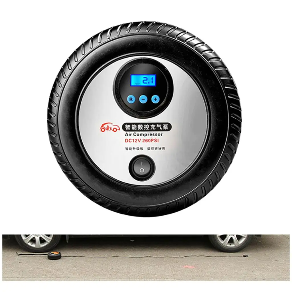 

Air-Compressor Pump Tire Inflator LED Light Car Digital 12Volt Portable 260Psi