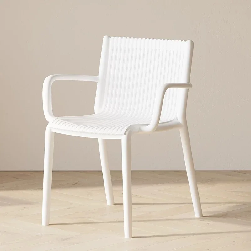Household small apartment new coffee chair plastic armchair simple cream wind leisure makeup stool