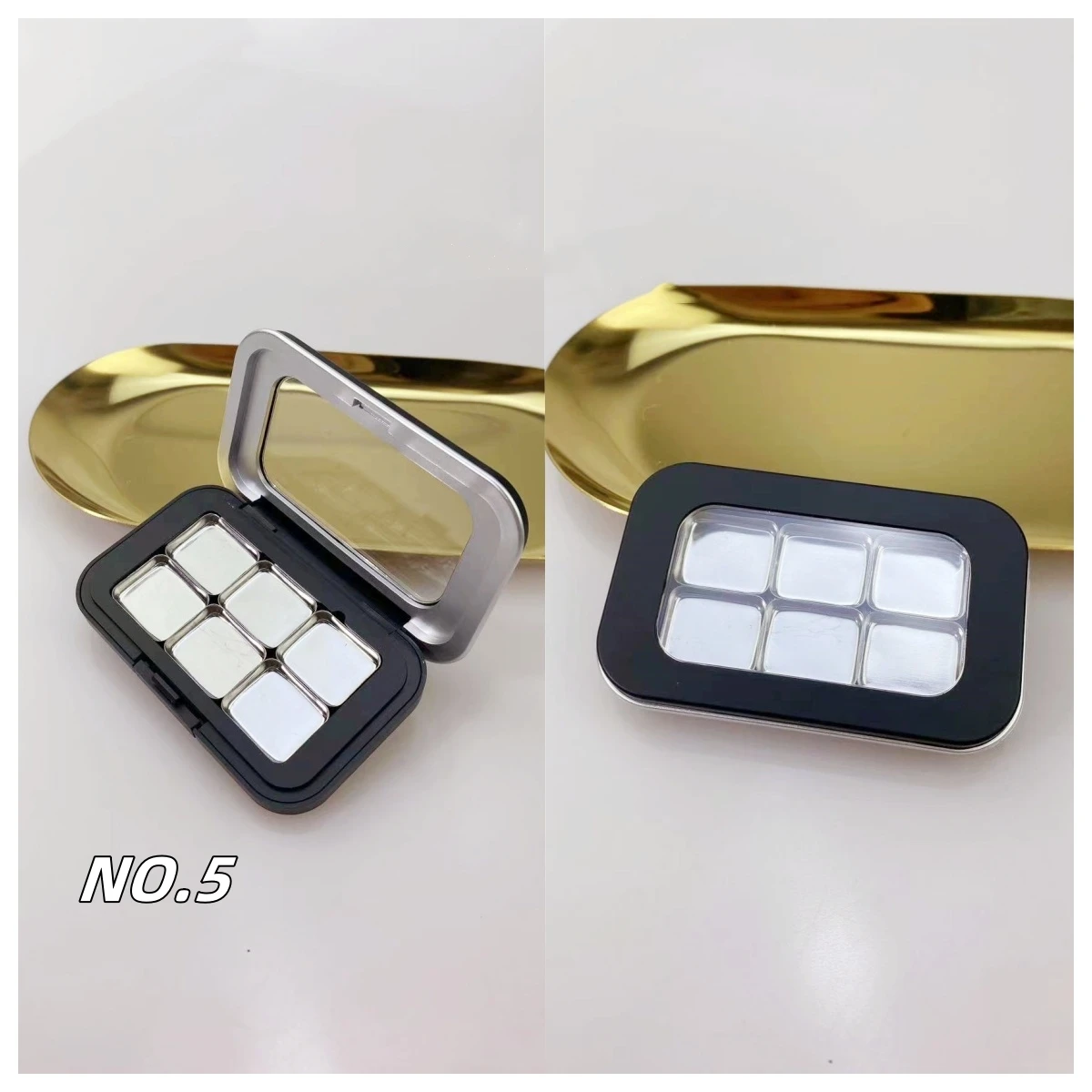 Mini Portable Magnetic Case Blush Powder Sample Empty Case Lipstick Concealer Eyeshadow DIY Dispensing Sample Case Platters 5