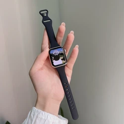 Silicone Loop Strap for Women - Durable Rubber Watch Band Replacement (Black)
