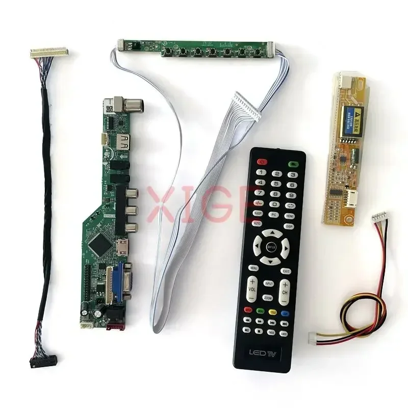 For LTN154AT09 LTN154AT10 Controller Driver Card TV Analog 1280*800 AV+HDMI+VGA+IR+USB 1CCFL LCD Screen 30-Pin LVDS Test Kit DIY